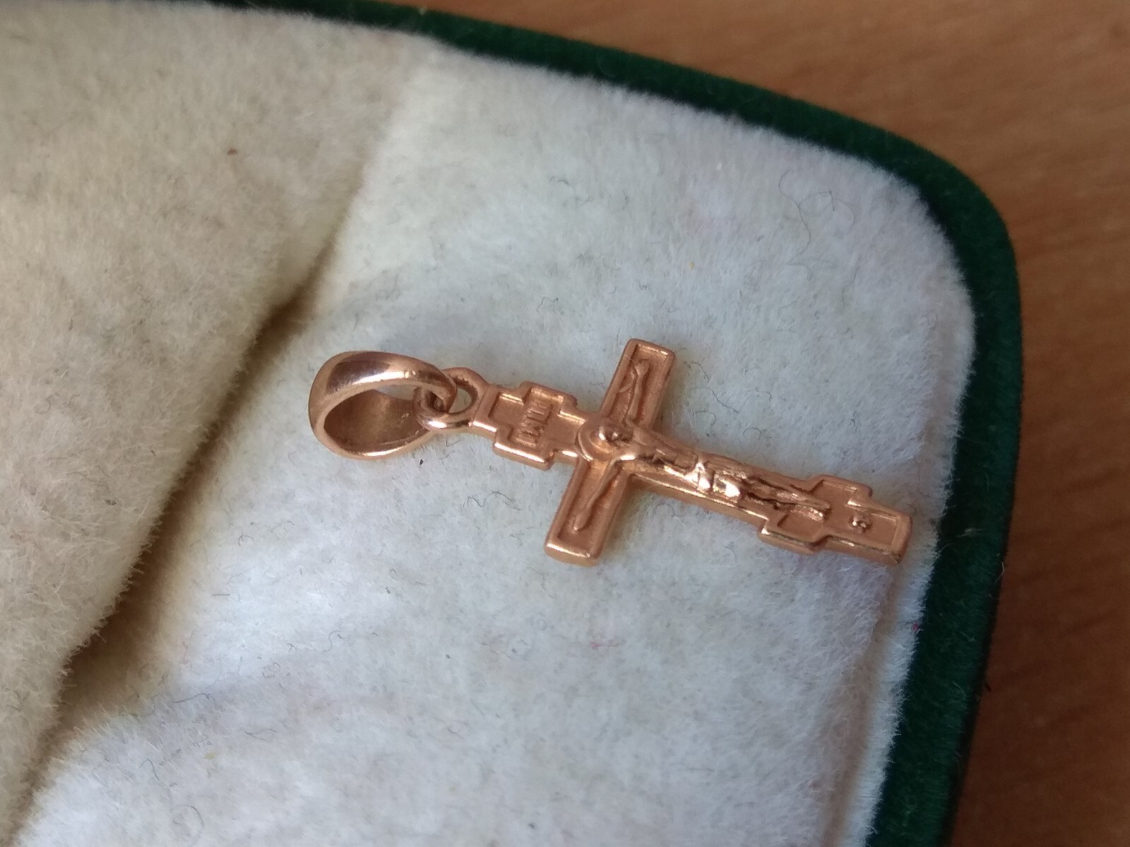 Vintage pendant GOLD 585 stamp Wonderful religion cross Jesus jewelry Ukraine
