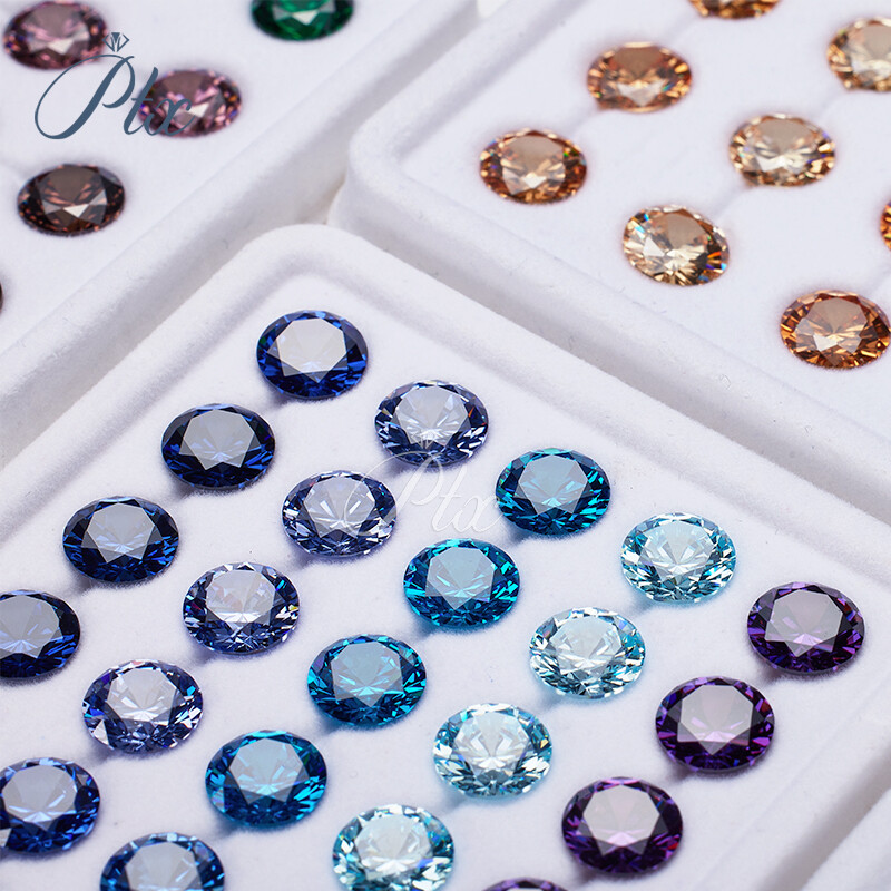 1mm~8mm Round Loose CZ Stone Cubic Zirconia Various Color 5A for Jewelry Making