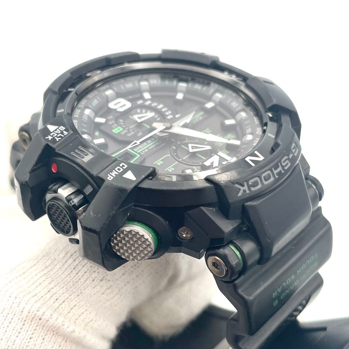 CASIO G SHOCK Watch Sky Cockpit Gravity Master Green GW A1100 1A3JF Working