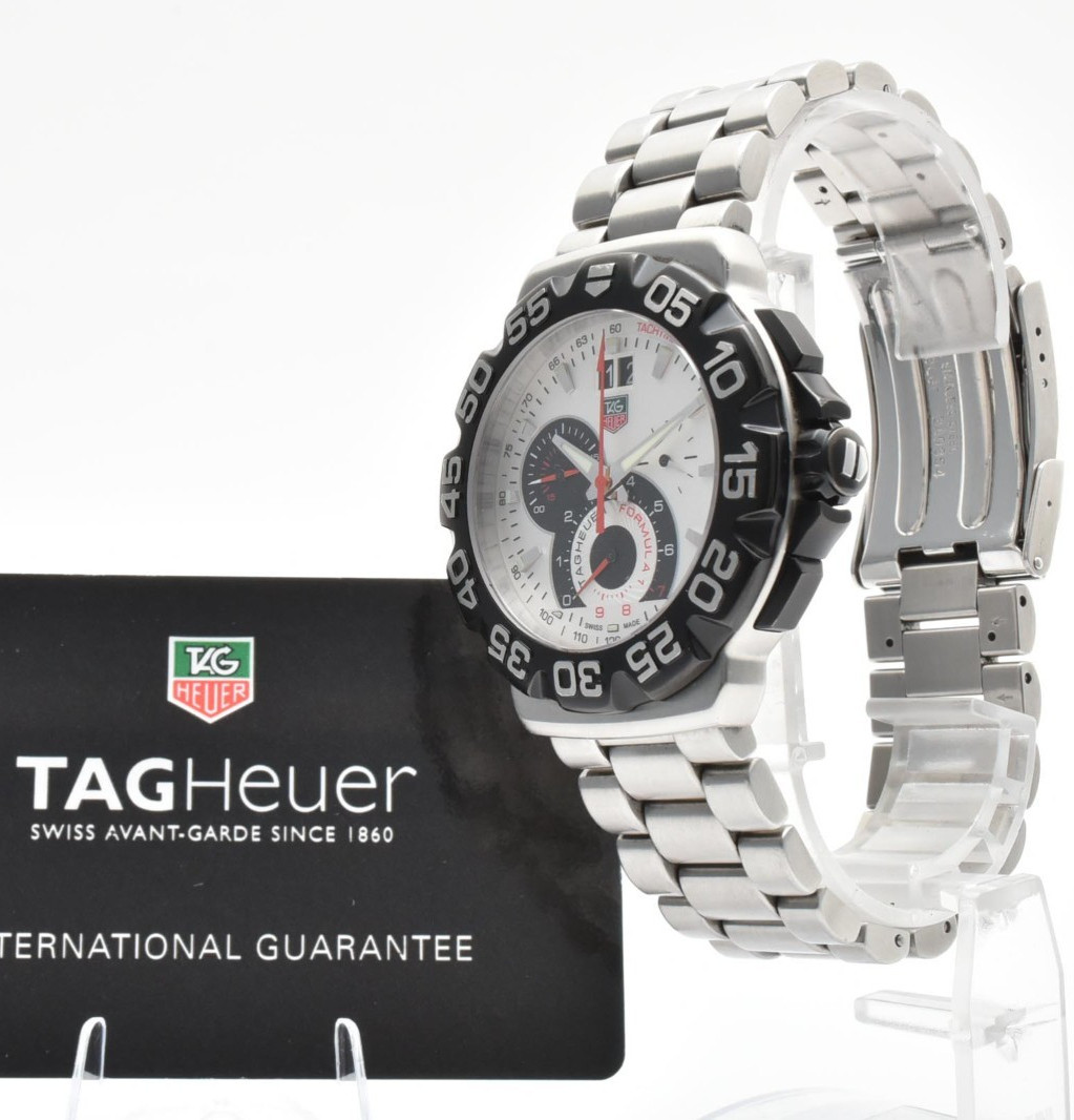 【Read】TAG HEUER Formula 1 Chronograph CAH1011 White Dial Quartz Men’s Watch