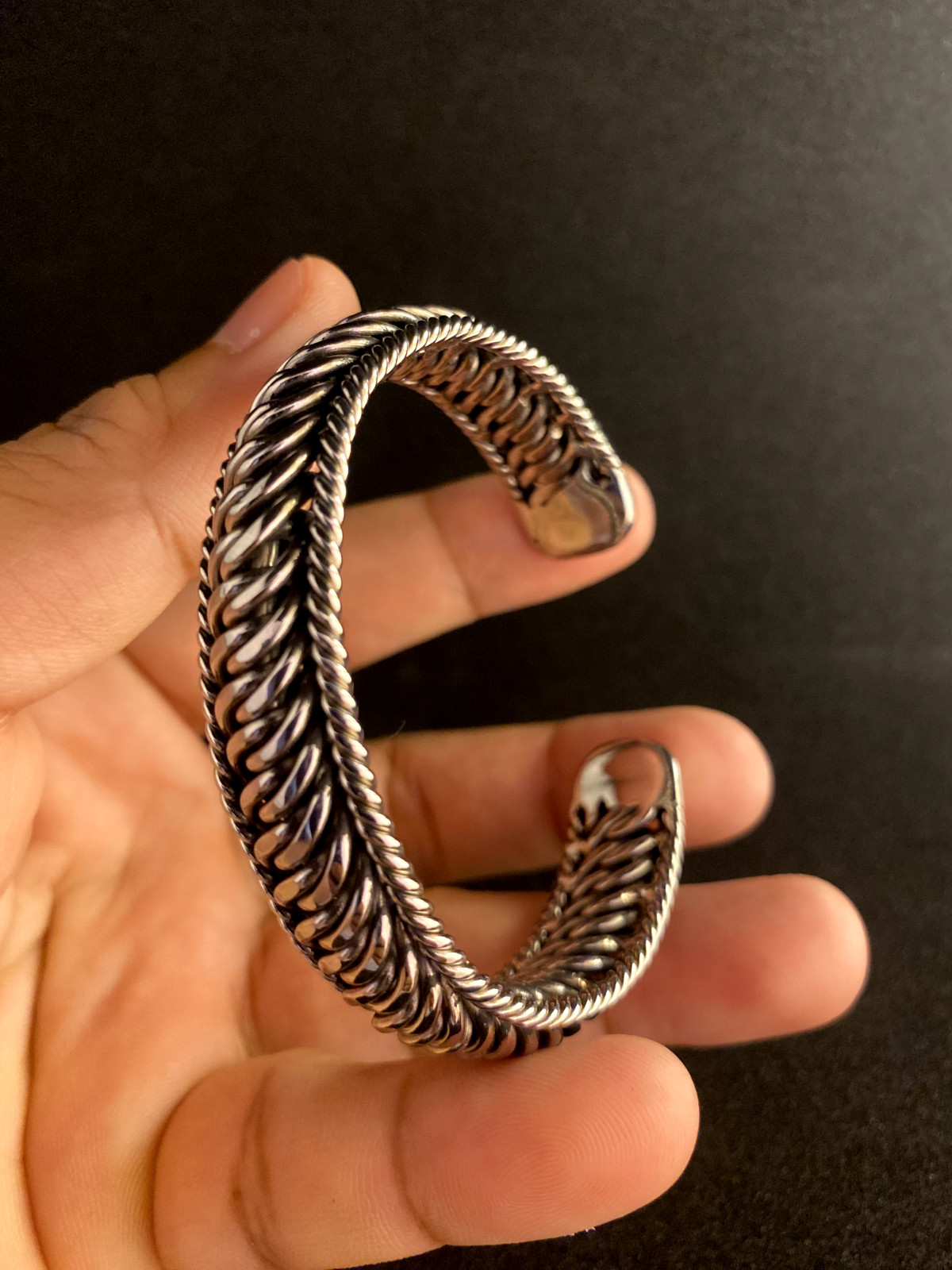 Bracelets Bangle Handmade Stainless Steel welding wire Silver Color #38