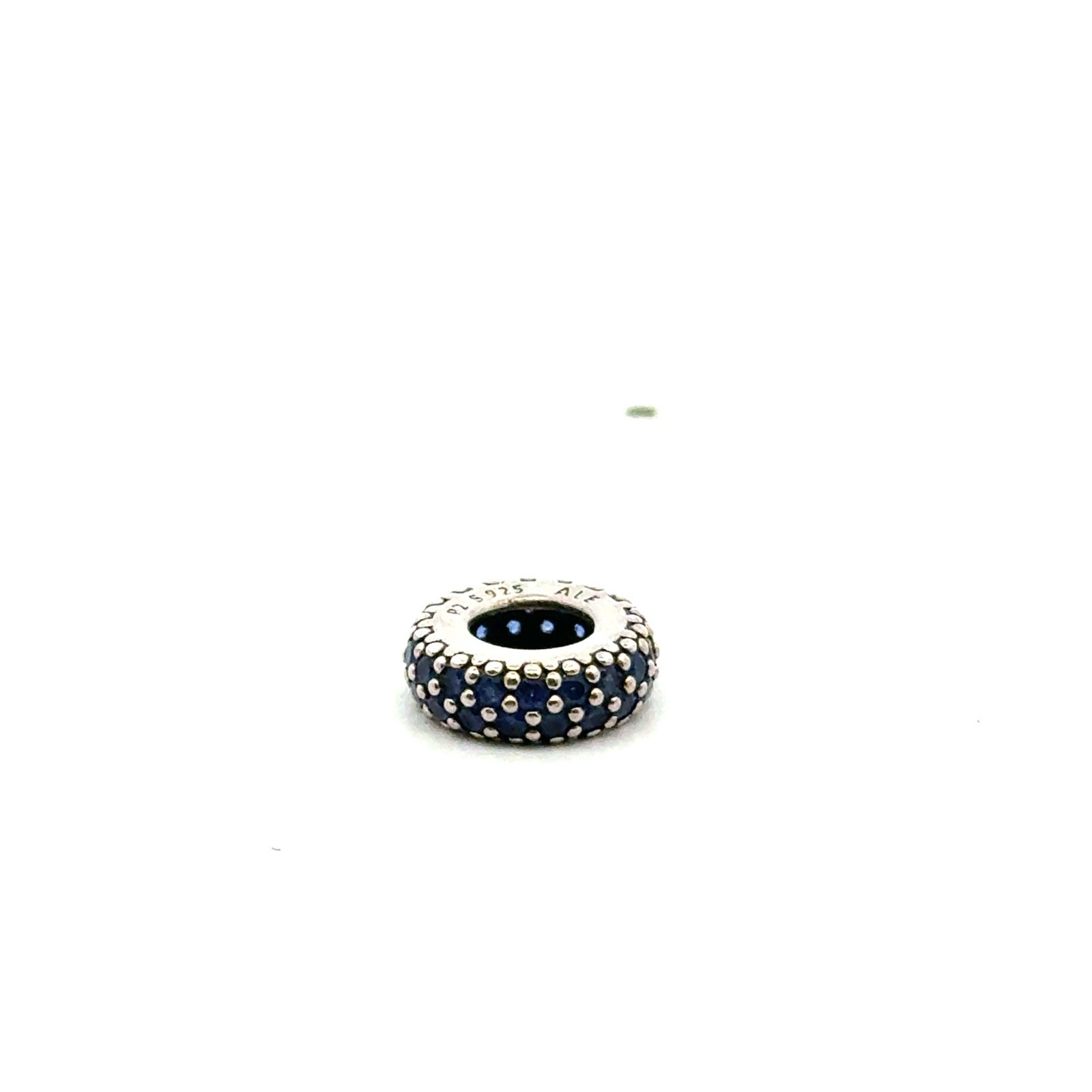 Pandora ALE 925 Sterling Silver Pavé Blue Crystal Spacer Charm 1.0g 4 Available