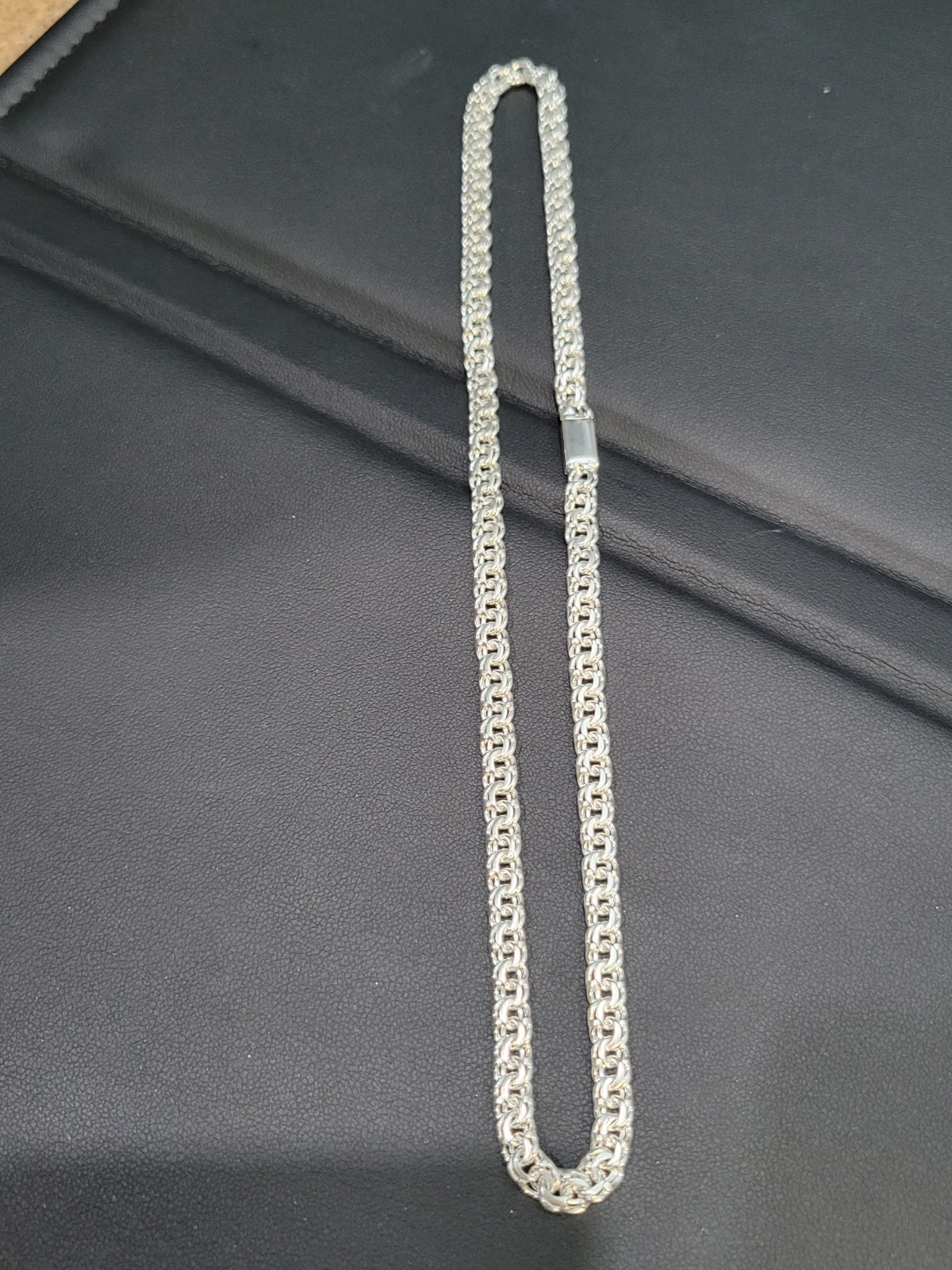 925 sterling silver Chino Link 16″ 5mm Chain Simple Lock 19.5g Solid Cadena