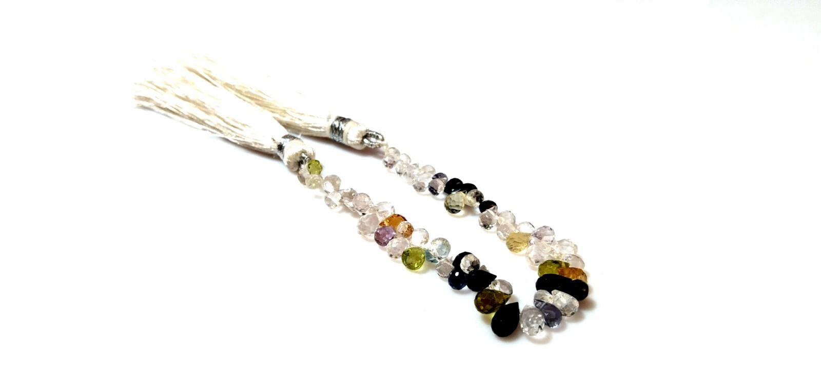 MULTI STONE TEARDROP 3X4-4X5MM FACETED LOOSE GEMSTONE BEADS 4″INCH 20CTS NATURAL