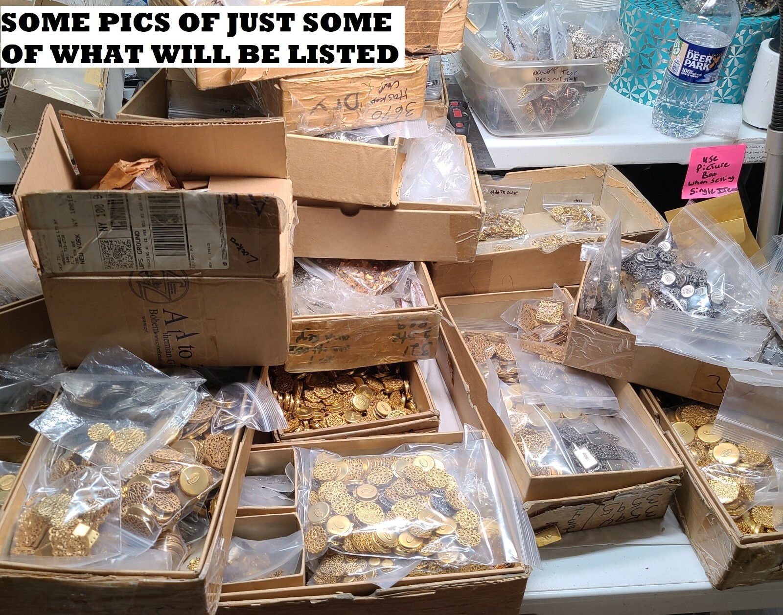 Huge Lot #72 Filigree Miriam Haskell Stamping Findings Jewelry Design Craft 1&2″