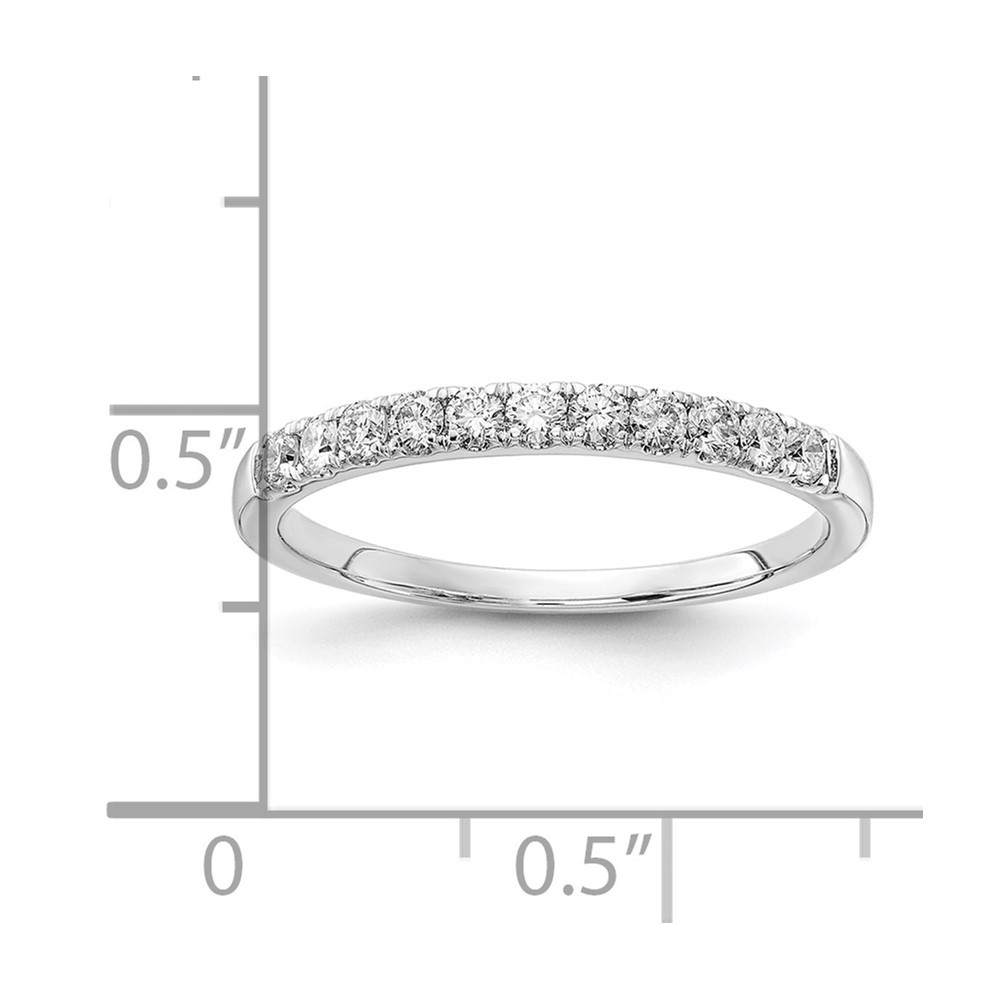 1/3 Ct Lab Grown Diamond Wedding Band Ring Size 8 in 14K White Gold (VS/SI,FGH)