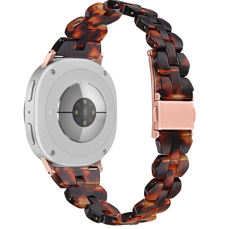 For Samsung Galaxy Watch 8/8 Classic Luxury Resin Stainless Steel Watch Band