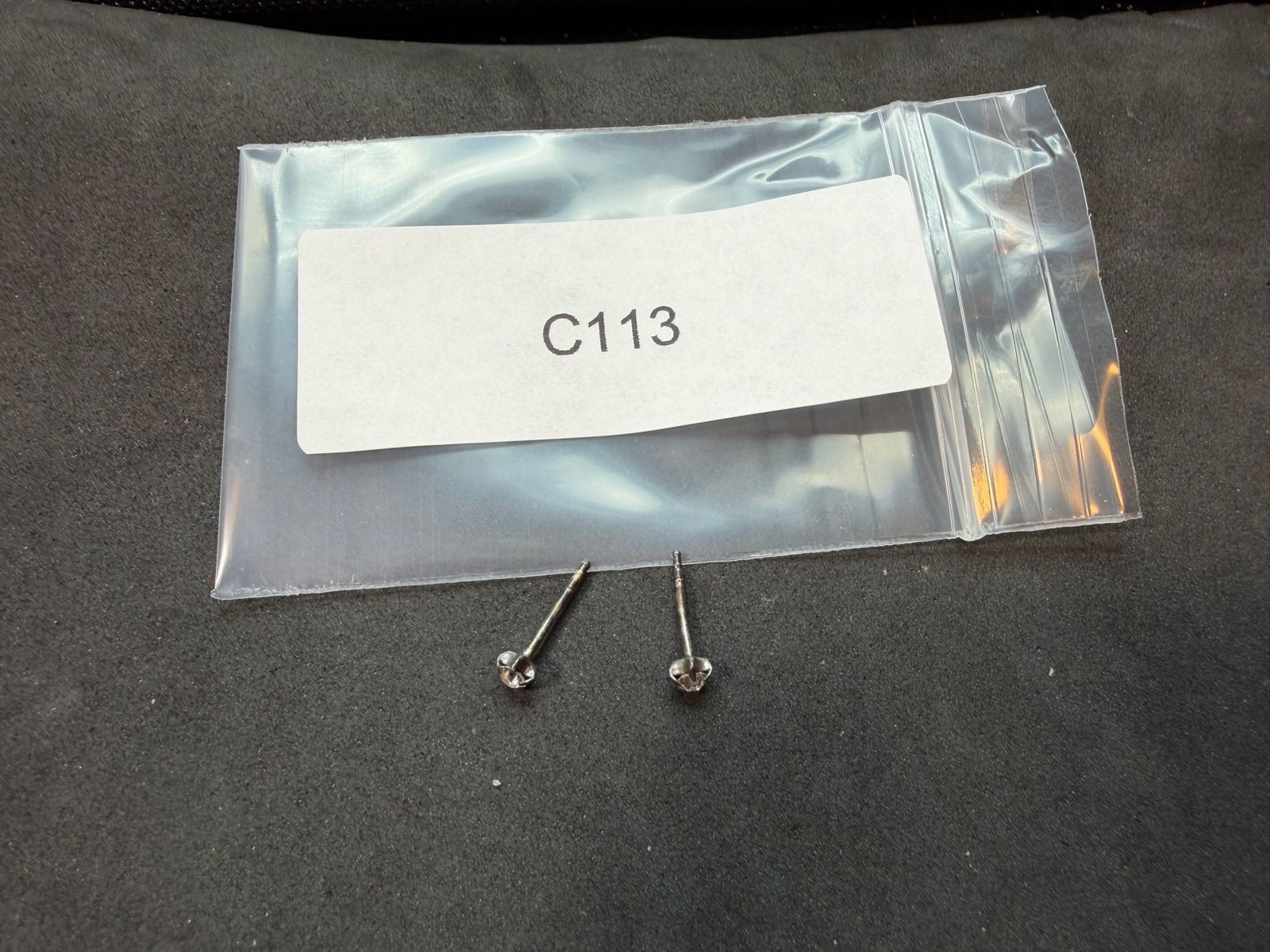 0.27g Vintage Sterling Silver 925 Small Stud Earrings Textured Unique M