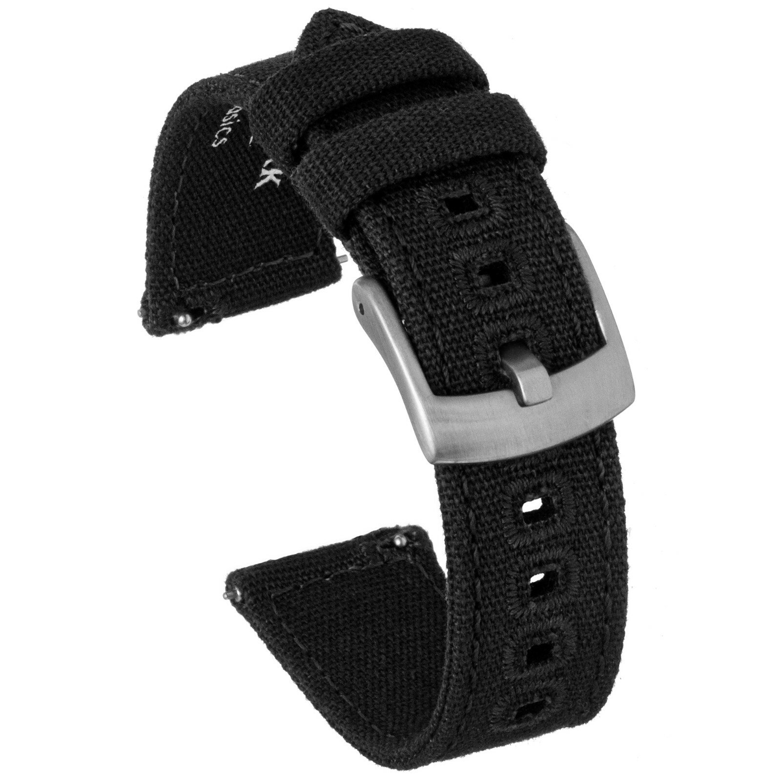 Benchmark Black Canvas Quick Release Watch Band – 20mm or 22mm