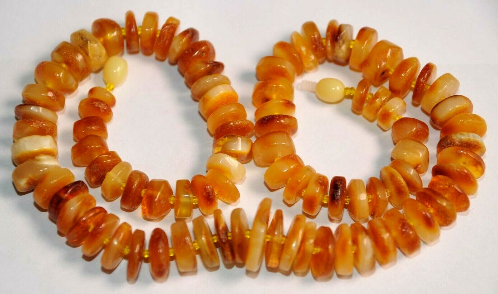 ✅51 cm =42gr RUSSIAN SOVIET BALTIC AMBER BEAD NECKLACE 琥珀 BRACELET STONE PENDANT