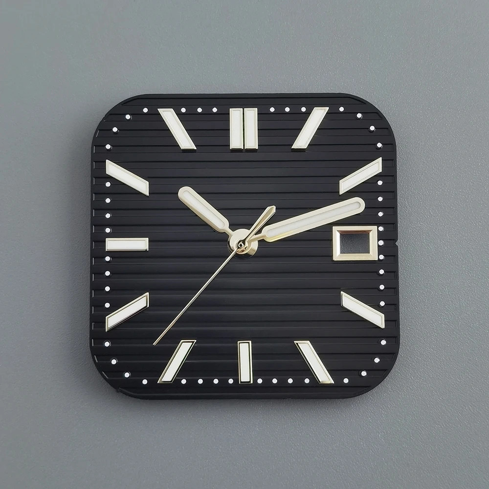 29.5mm Watch Dial Square Horizontal Stripe Retro Design For NH35 NH36 Parts