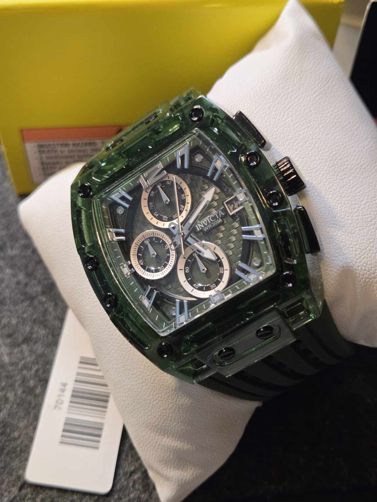 New – Invicta S1 Rally Allogrip Men’s Quartz Watch – 42mm Green Tone – 70144