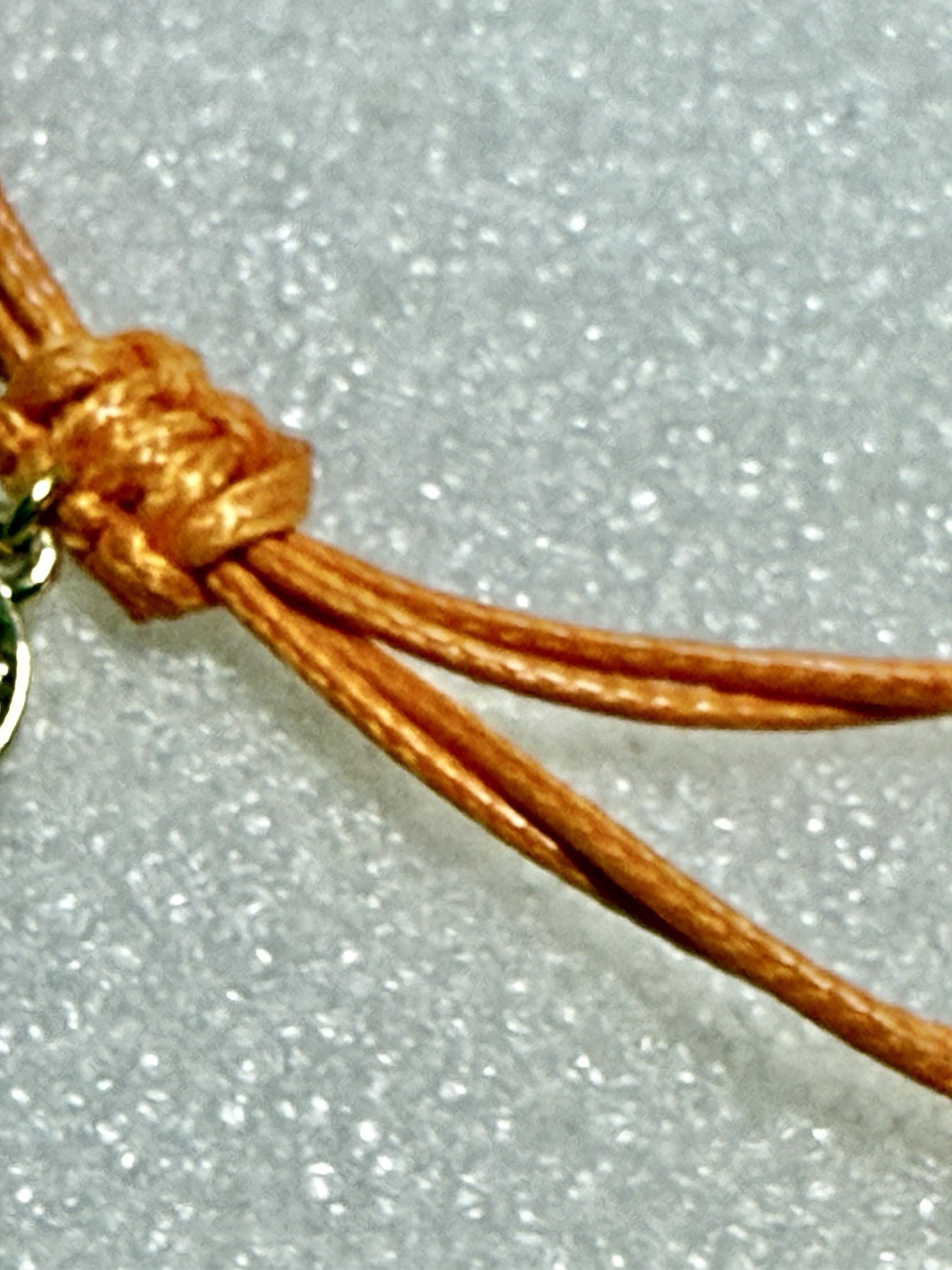 TORY BURCH GoldTone,Orange Cord Logo Charm Adjustable Embrace Ambition Bracelet