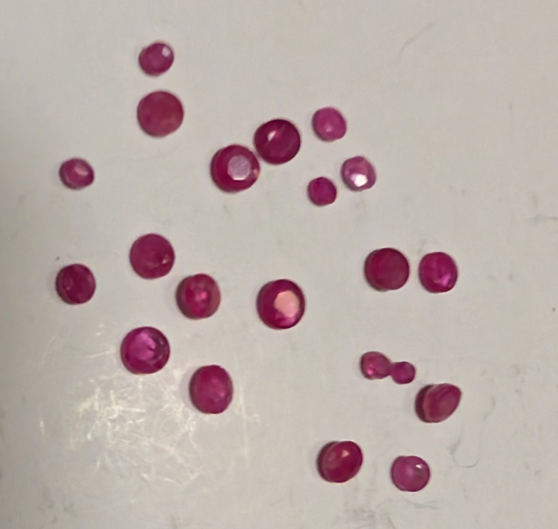 3.0 Cts Natural Pink Burma Rubies Round Gemstones Parcel