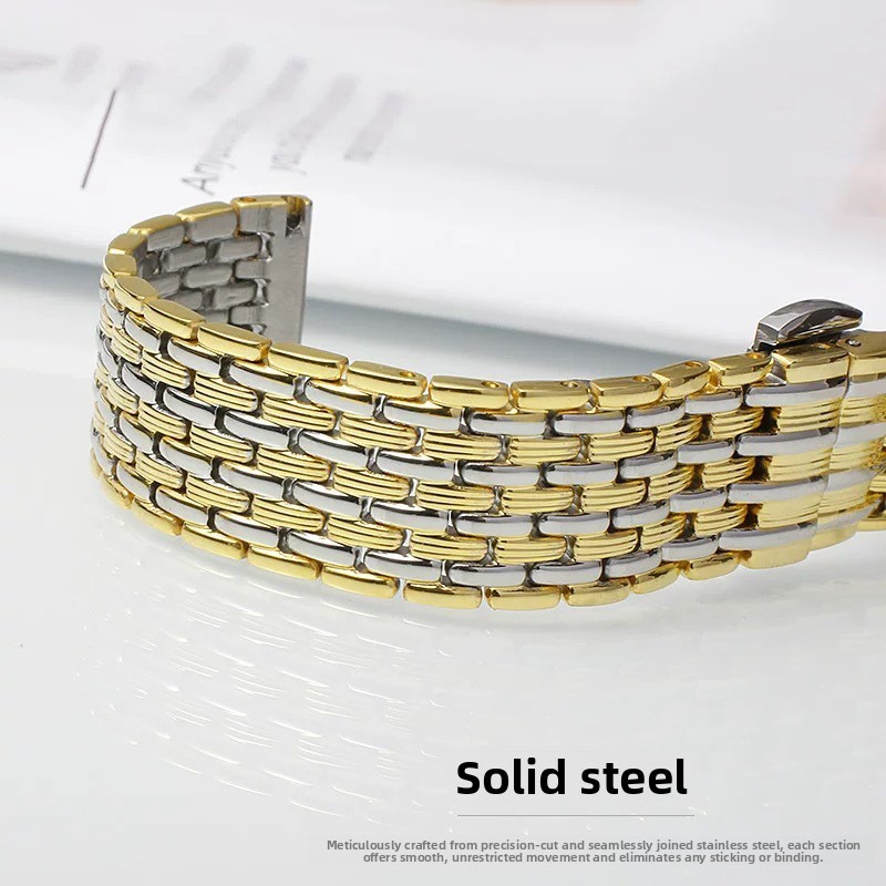 Quality Ultra-thin Solid Stainless Steel Watch Band Strap Metal Bracelet 12-22mm