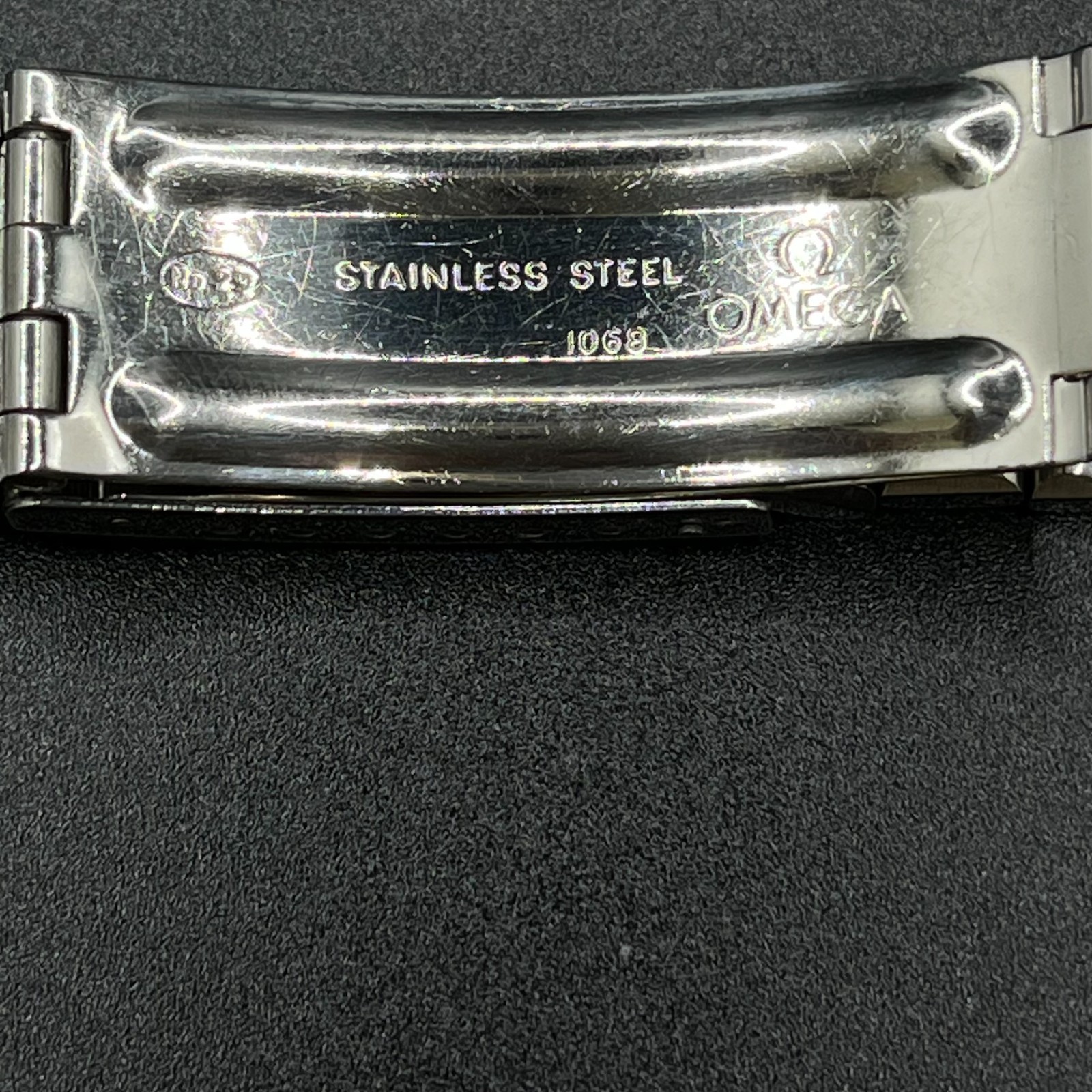 Rare Vintage OMEGA Stainless Steel Bracelet 1068 Single End Link 620 16cm Cleane