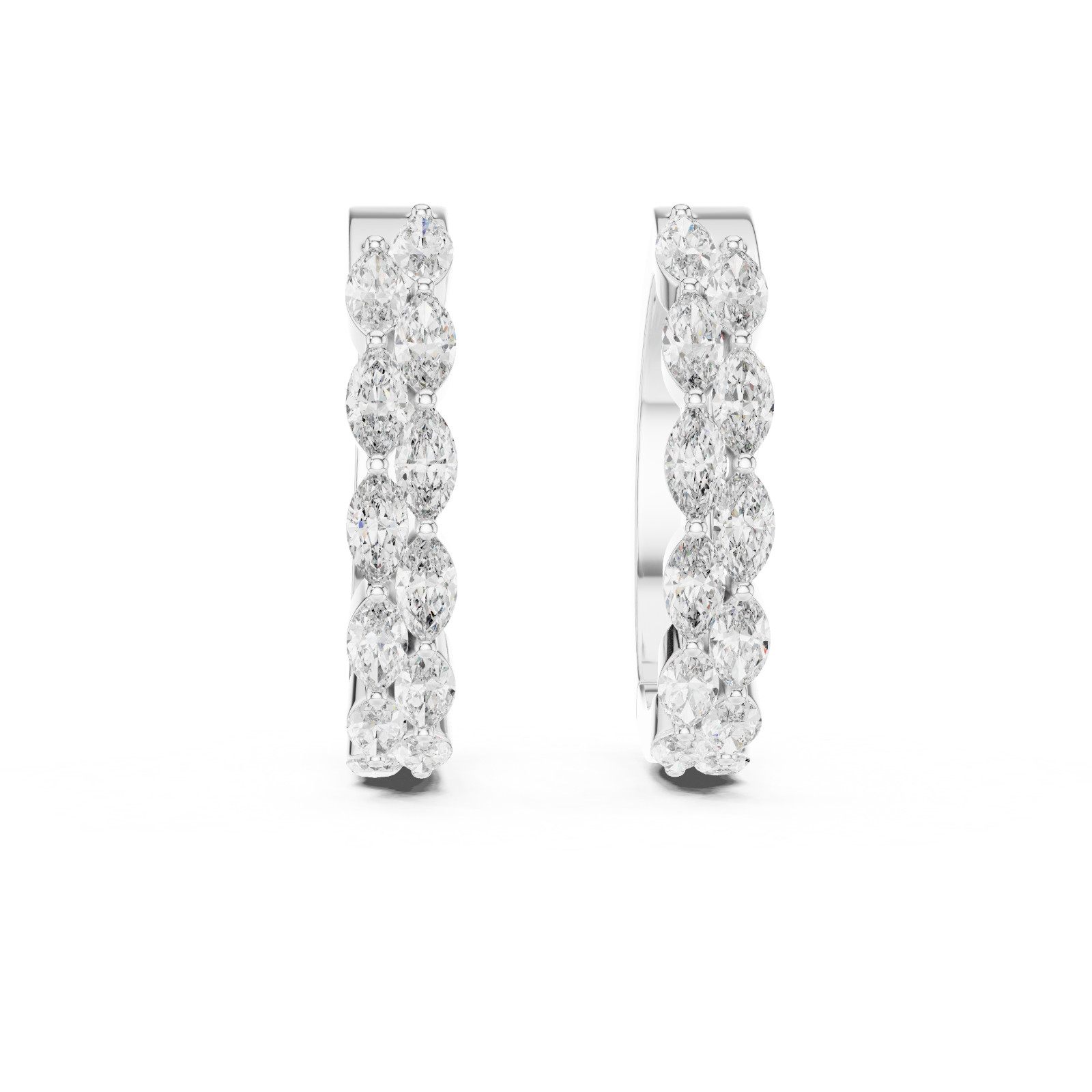 Lab grown diamond earring hoop | Silvadium | Life time tarnish free
