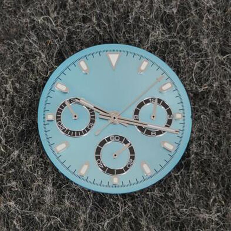 Watch Parts Green Luminous 29.5MM Watch Dial + Hands for VK63 Quartz Movement