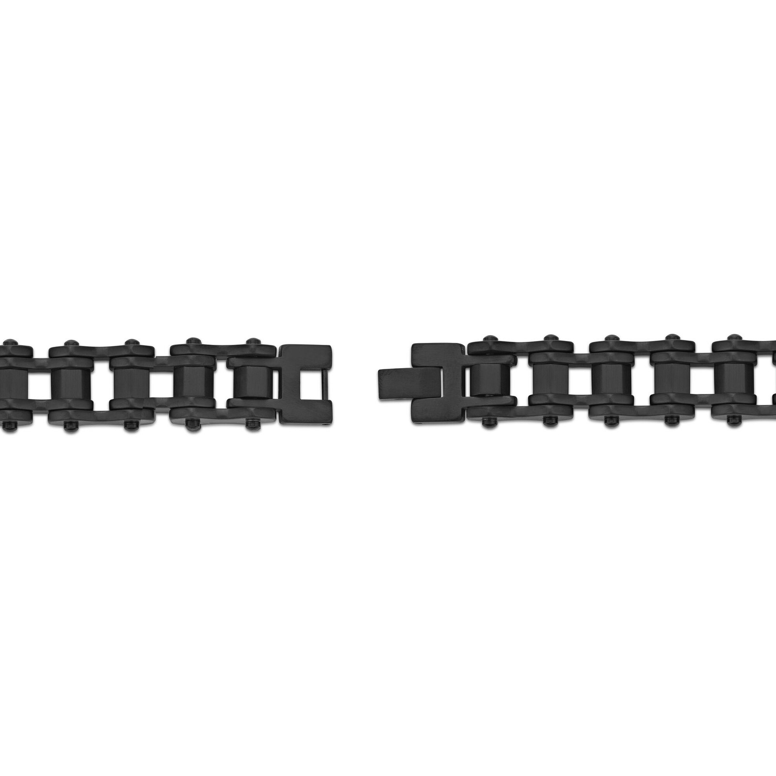 Black Ion Plated Stainless Steel Bicycle Chain Bracelet Jewelry For Men – 8.5″