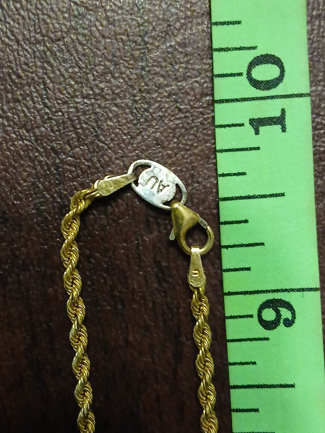 Heavy 925 And 1/10 10 Kt Gold Necklace 20 Inch Necklace Made In Peru