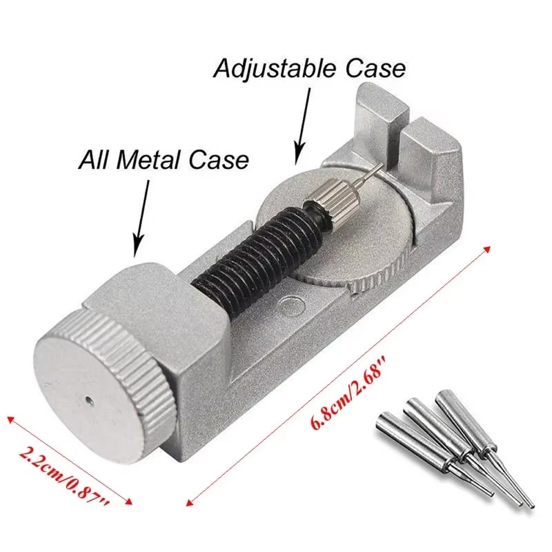 All Metal Adjustable Watch Band Strap Link Pin Remover Repair Tool Kit
