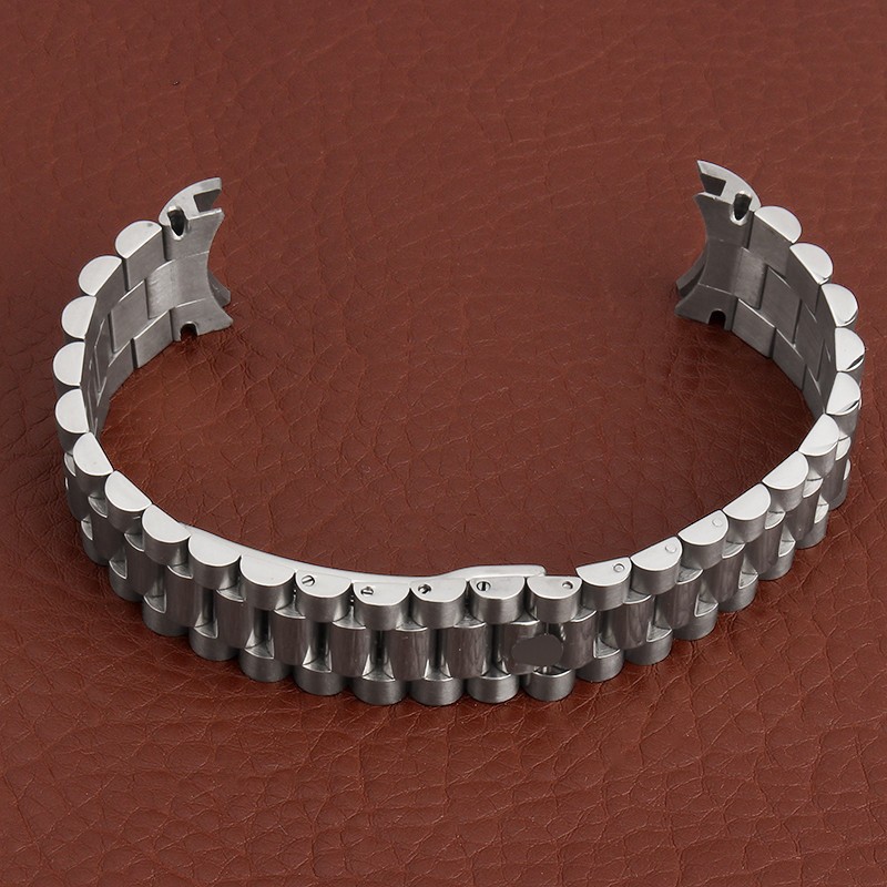 High End Solid 3 Beads Stainless Steel Watch Band Strap 13 17 20 21mm for Rolex