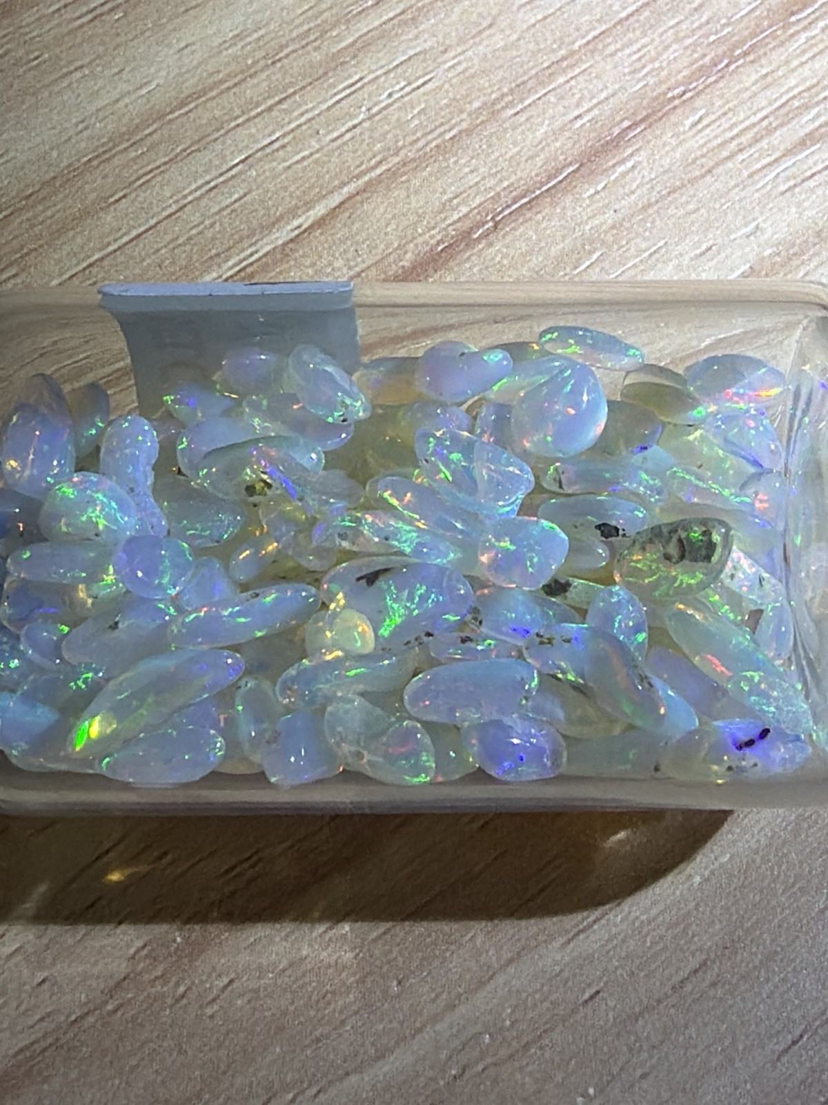 50 Carat Lot Natural Ethiopian Welo Opal Chips – Vibrant Multicolor Fire Play –