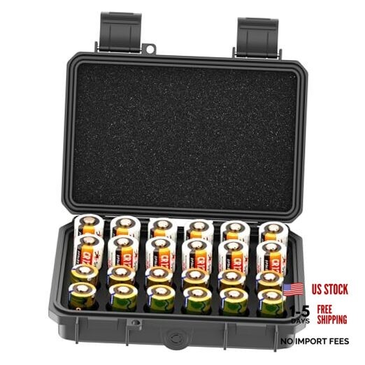 24 Slots CR2 CR123 CR123A Lithium Battery Organizer 24 Slots CR123 Battery Case