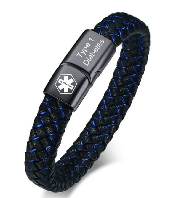 Free Engraving Medical ID Bracelet Paracord Stainless Steel Emergency Wristband