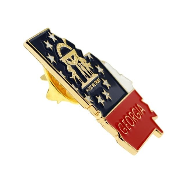State Shape Flag Lapel Pin – Enamel Pin for Collectors, Gifts, & Events