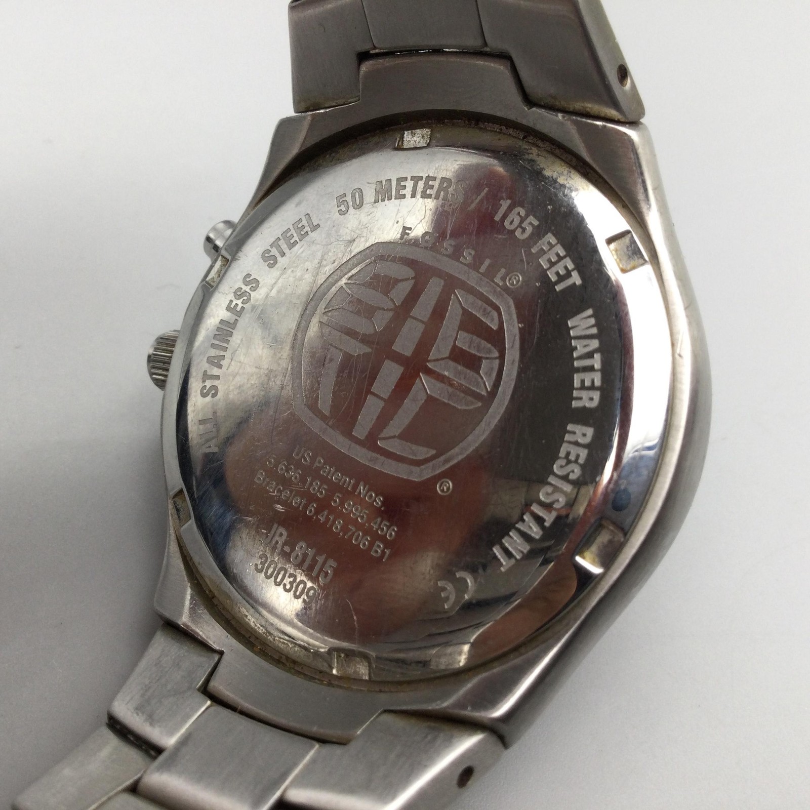 Fossil Big Tic Mens Watch 39mm Red Flame Animation JR-8115 New Battery 7″