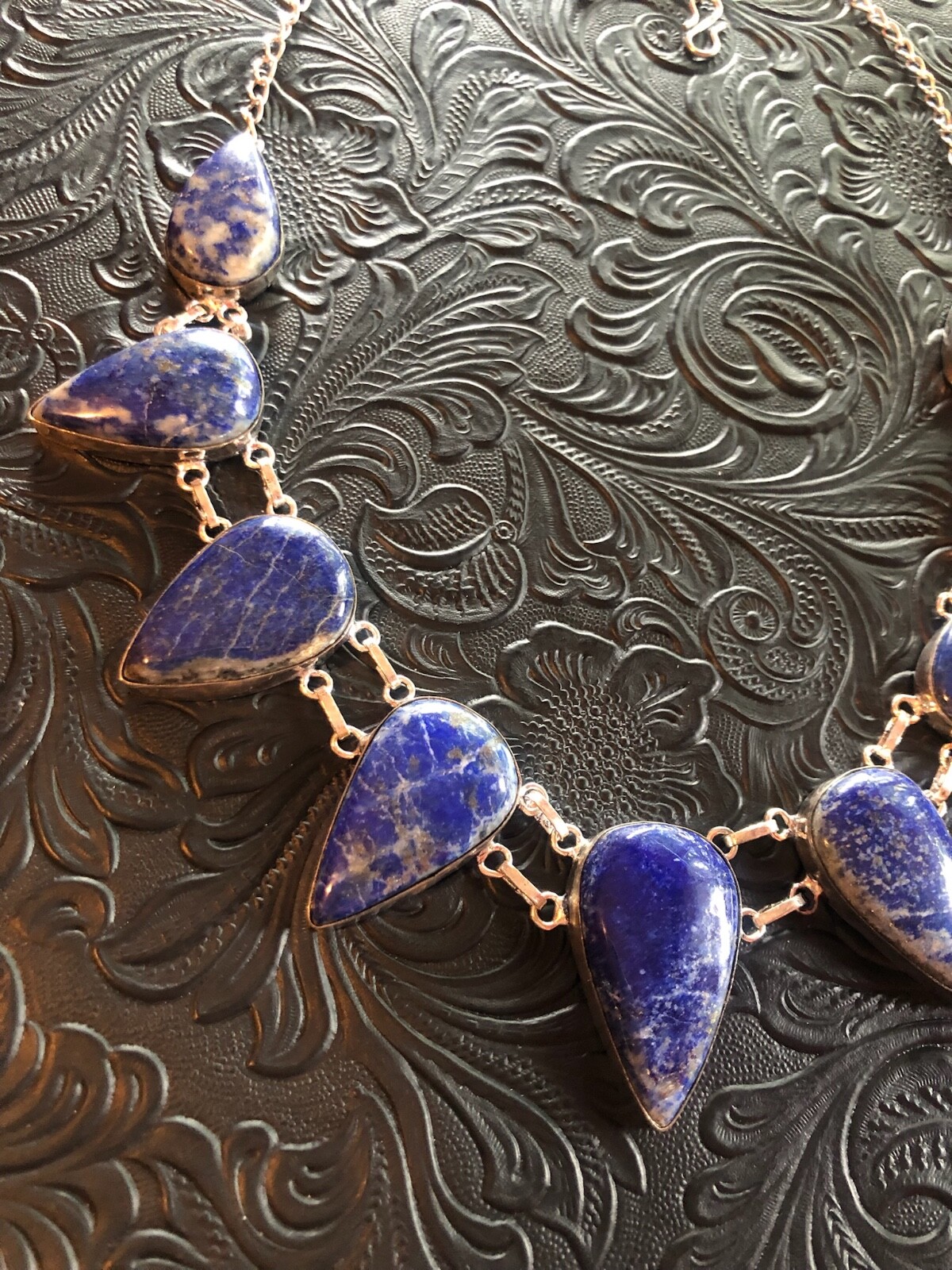 Artisan Southwest Deep Blue Lapis Arrow Pendants Neckalce 18-20″