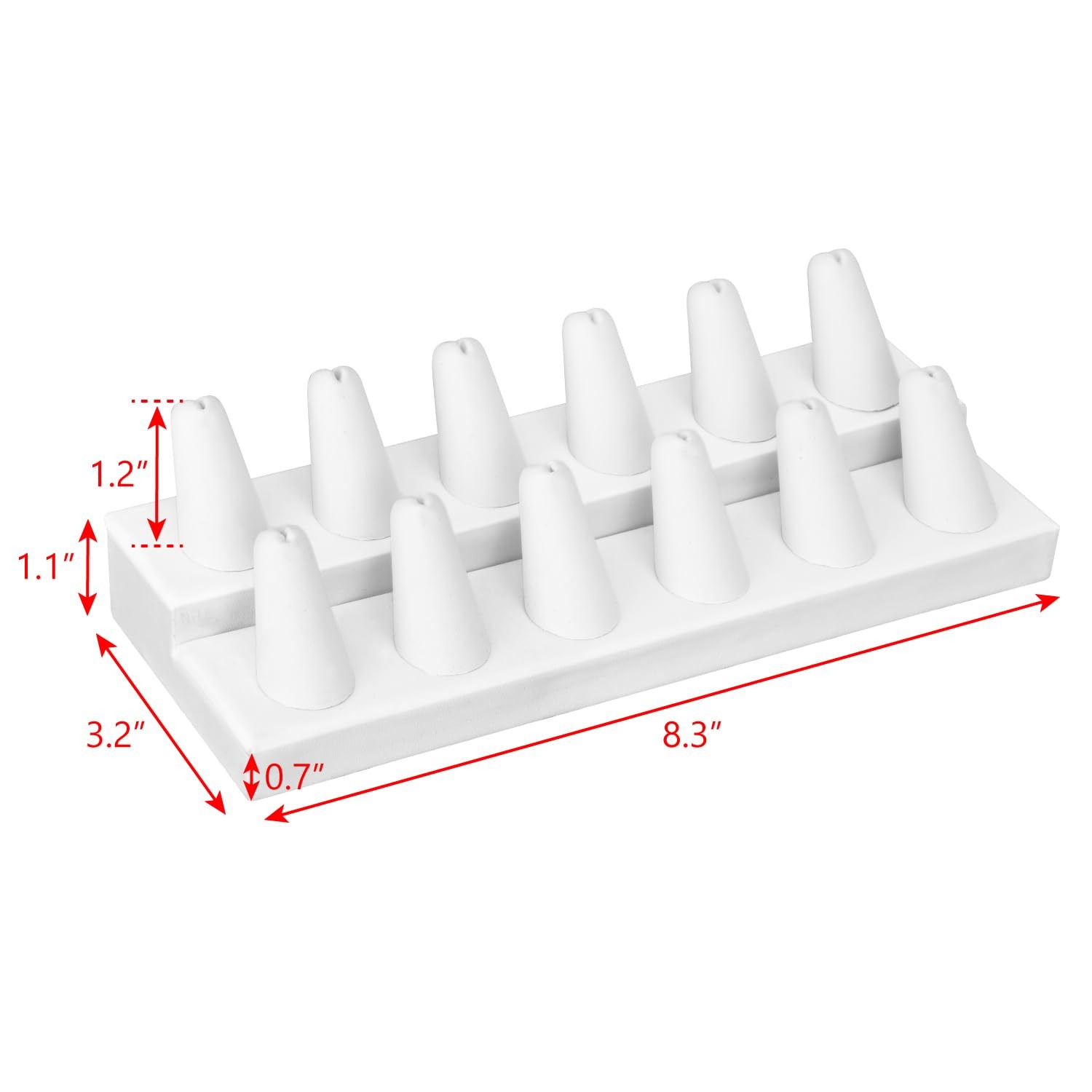 MOOCA 2 Pcs Set Priumen White 8 1/4″W x 3 1/4″D x 2 1/2″H, Faux Leather