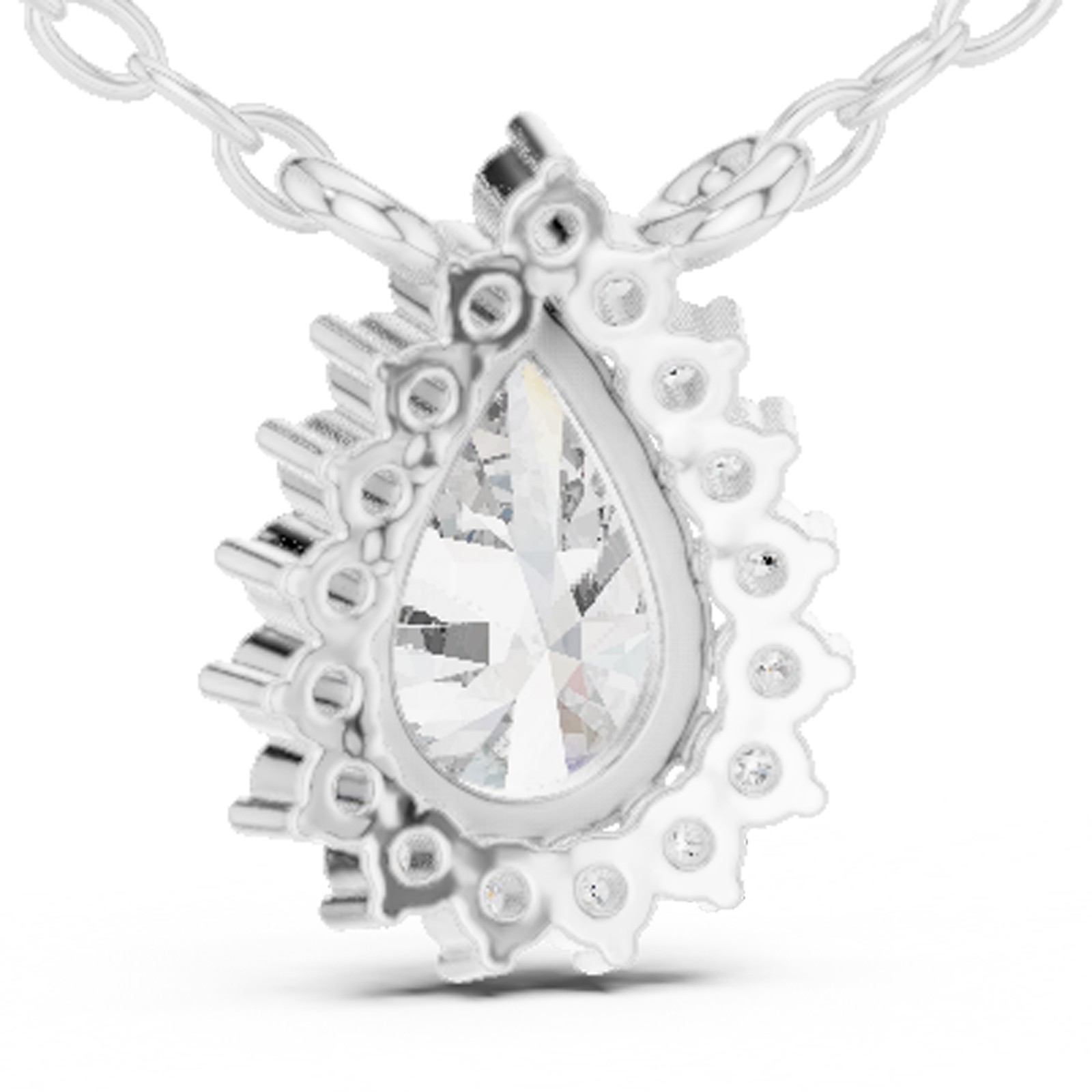 Certified VVS1 Lab Grown Diamond Women Elegance Precision Pendant 14K Gold Over