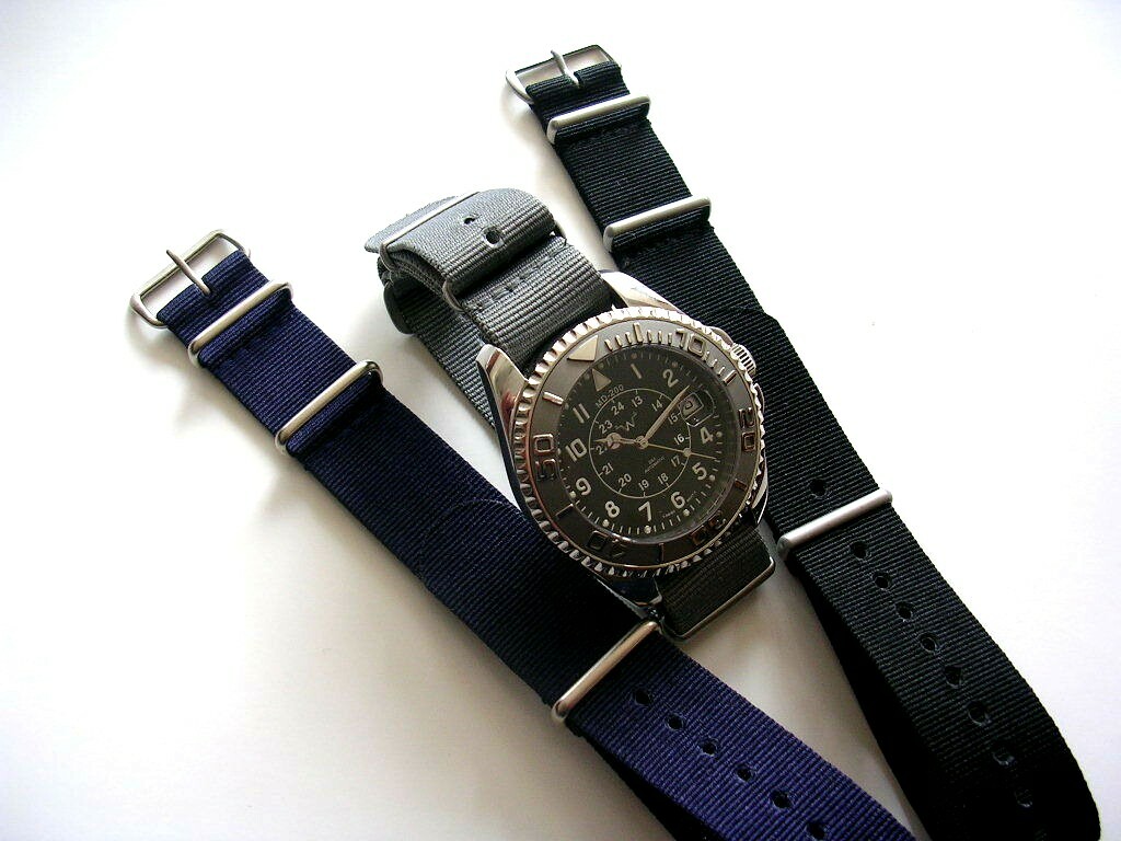 18 20 22 24 NATO G10 Premium nylon watchband 3pak MoD RAF strap Bonded IW SUISSE