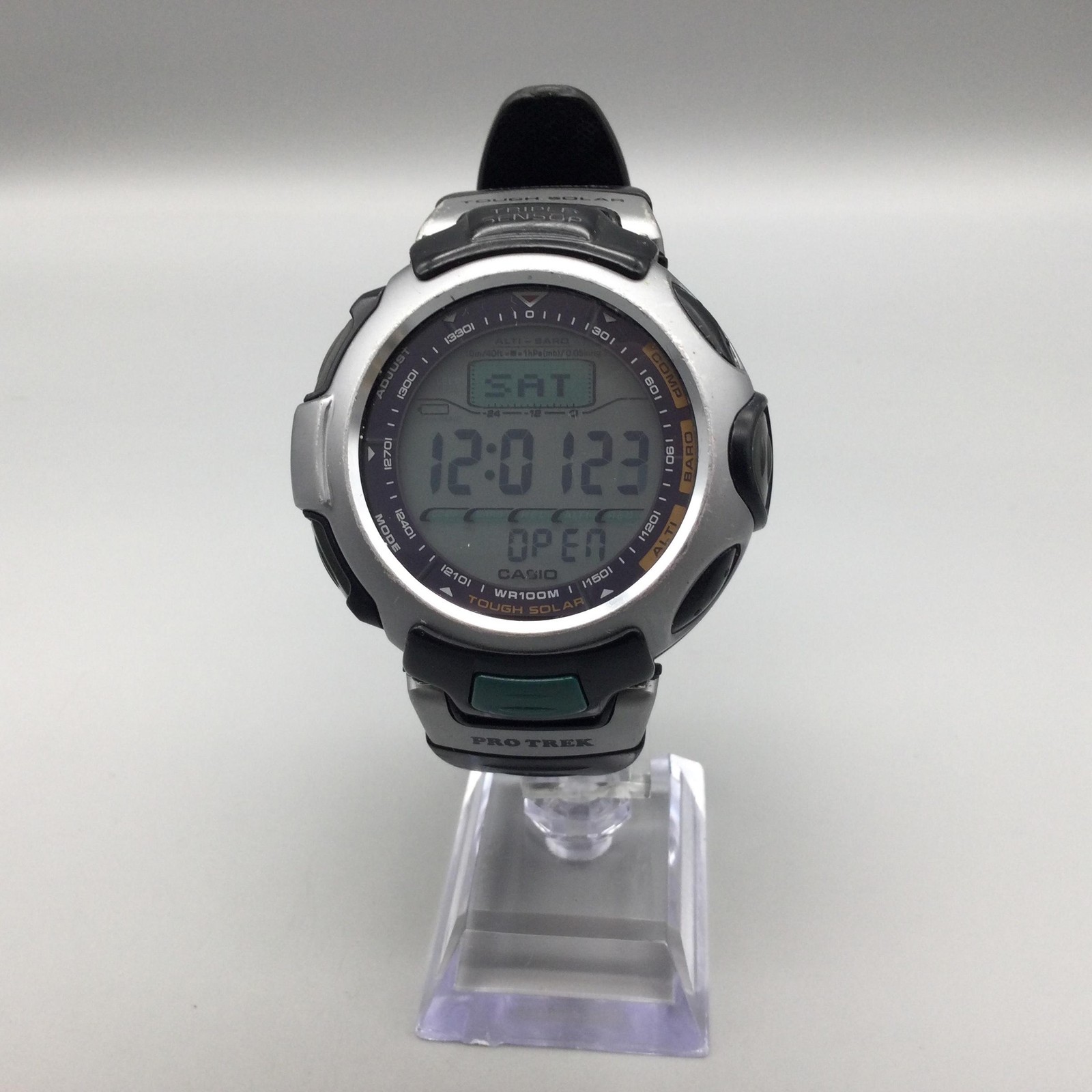 Casio Pro Trek PRG-50 Mens Watch 52mm Digital Triple Sensor Tough Solar