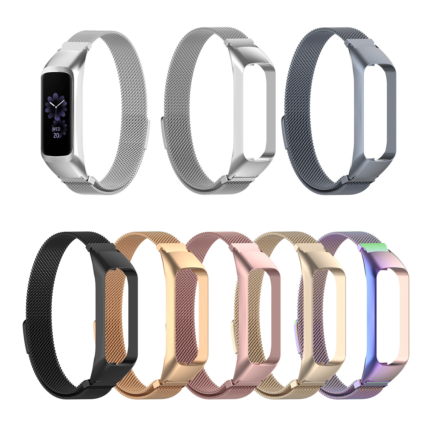 Metal Stainless Watch Band Replacement Strap For Samsung Galaxy Fit 2 SM-R220