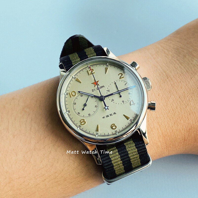 Seagull 1963 ST1901 Venus 40mm Chronograph Sapphire, Display Back, 2 Straps BNIB