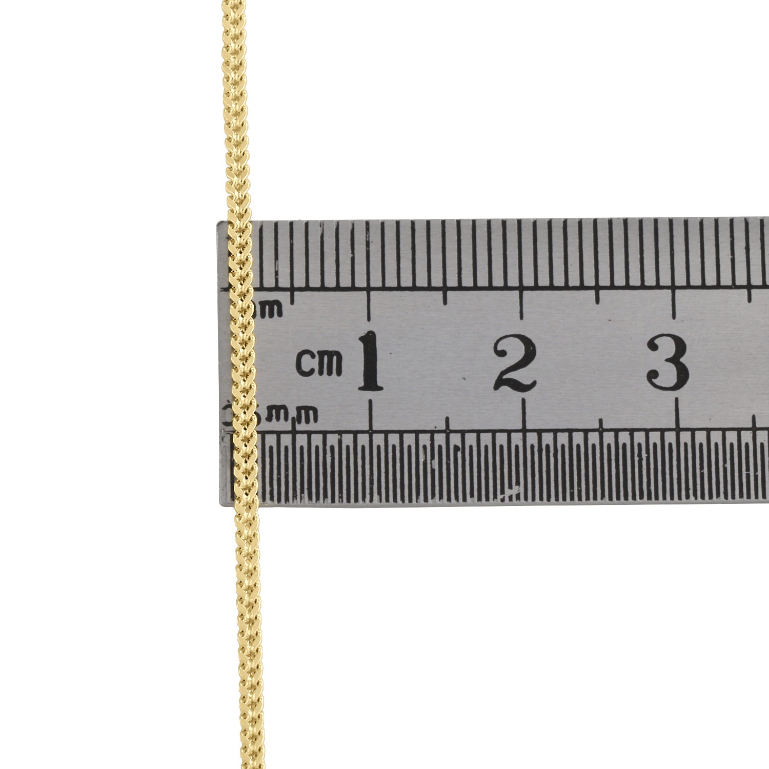 10K Yellow Gold 1.60mm Hollow Franco Chain 3D Square Box Necklae 16 – 30 Inches