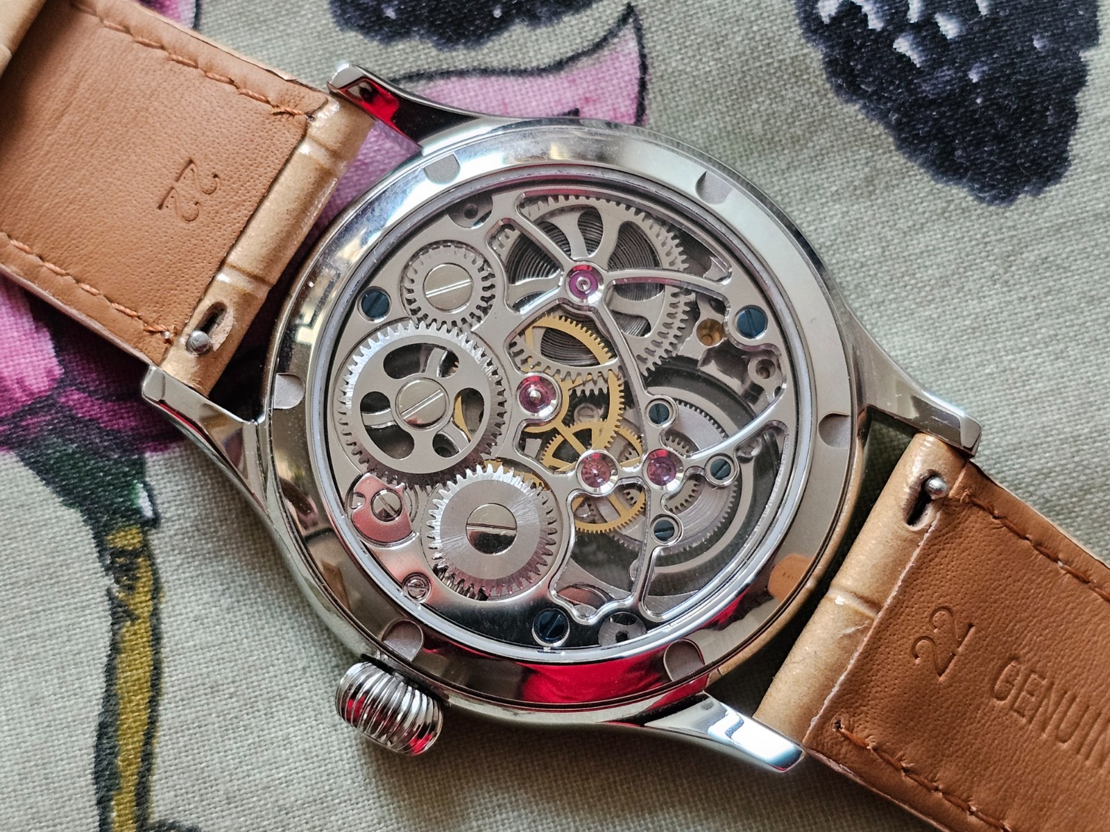 Merkur Malachite Dial Tourbillon Manual Wind Watch