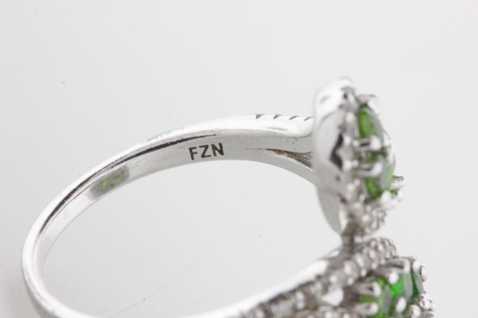 Fuzion Creations International Sterling Silver 925 CZ Cluster Drops Ring- Size 8