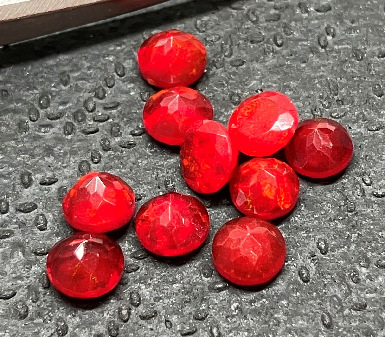 AAA Natural Ethiopian Red Fire Opal Round Cut Loose Gemstone For All Jewelry