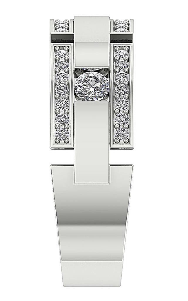 Lab Grown Round Diamond VS1 F 0.85 Carat 14K Gold Men’s Engagement Wedding Ring