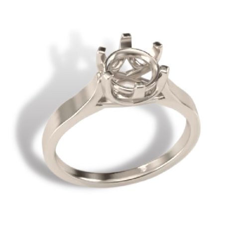 Round Cathedral Weave Design Pre-notched Ring Mounting