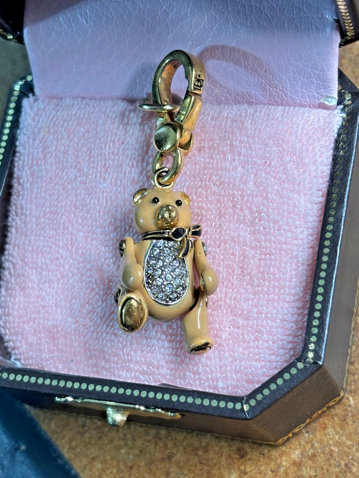 Vtg JUICY COUTURE Articulated BEAR CHARM Retired + Box OTHER CHARMS LISTED