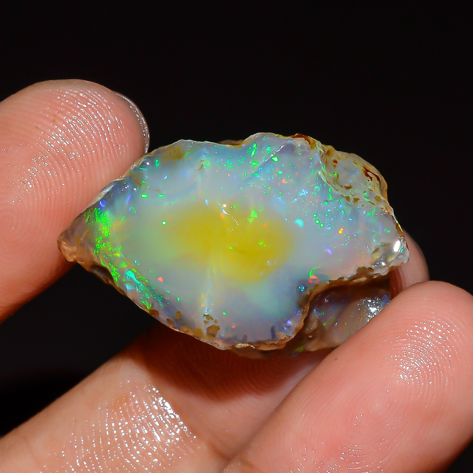 100% Natural Ethiopian Opal Rough Specimen Welo Fire Crystal Opal Approx 30 Ct.