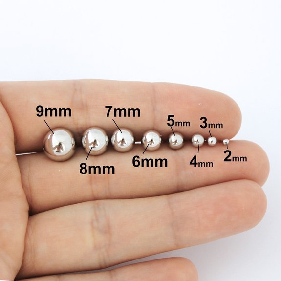 3 New Pairs Solid Sterling Silver 4mm (0.16″) Small Ball Stud Earrings SHINY