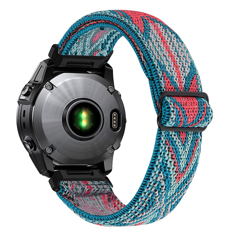 26MM Woven Nylon Elastic Strap Band For Garmin Fenix 7X/6X/5X/3 Pro instinct 2x
