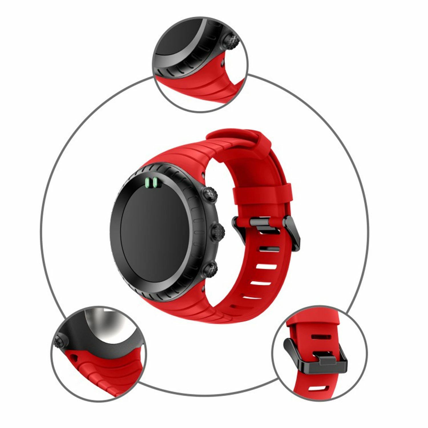Silicone Sport Strap for Suunto Core Smart Watch Band Rubber Bracelet with Tool