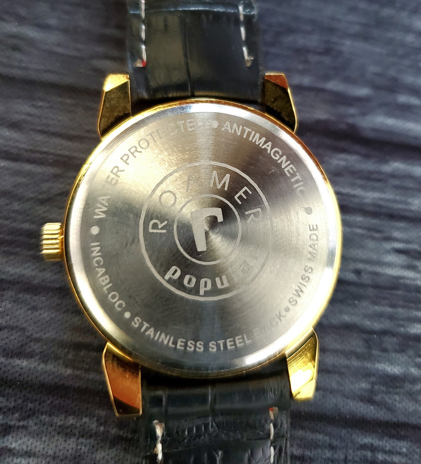 RARE Roamer Brevete Swiss Mens Manual Watch Red Teaked Dial